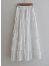 ティアード レース スリット ロング スカート