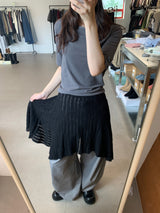 Grunge knit cutout skirt(3color)