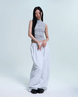 Line Stud Stringpants - White Oatmeal