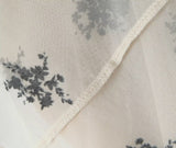 Ivory Black フラワーシフォン半袖ワンピース