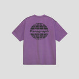 ウォッシュ加工サークルロゴTシャツ - PURPLE