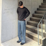 ベーシックデニムパンツ (dark blue)
