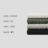 Overlock Henley Neck Knit Long Sleeve 4C