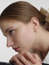 25FW★ エッセンスシルバー(W)モイサナイトフレッシュウォーターパールピアス6mm