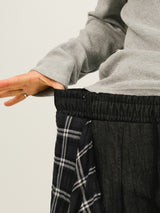 SE Non-fade Check Layered Denim Pants