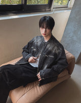 Cube diagonal cargo cotton pants
