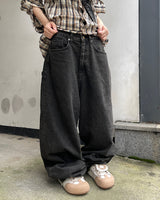 Darky wide balloon denim pants