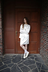 Seersucker check shirt, White