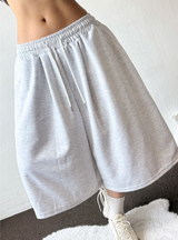 All Love Tattoo Print Patch Wide Bermuda Pants 4Color