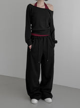 (Unisex) Drick Strap Belt Sweatpants