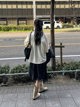 アカヤサテンレースロングワンピース