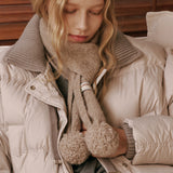 Marble Knit Mini Muffler (Oatmeal)