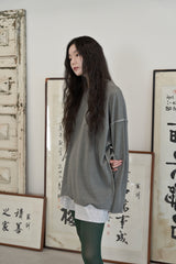 ヴィンテージ P. ダイイングカットアウトボックスTシャツ (Khaki)