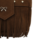 TASSEL SUEDE RIBBON CROSS BAG