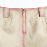 OIL BRIDGE SUEDE SKIRT IVORY