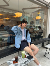 LMN Renee Two Pocket Oversized Denim Jacket (5 colors)