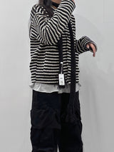 STRIPE TWEED CARDIGAN