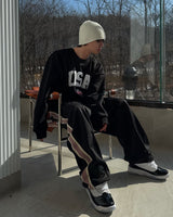 NOCELCOZY Multi-track Wide Sweat Pants 2 colors