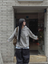 ハーパーストライプストリングフード