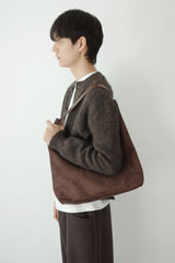 suede knot shopper bag