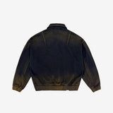 Oversized Polo Sweatshirt - Faded Black