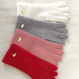 Somv Gold Pendant Angora Finger Gloves