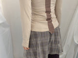 Misty Checkered Layered Skirt