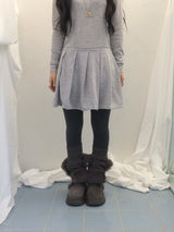 line and pleated dress