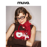 muva. Original 2023 New Boston Bag, Autumn Winter Fashion Versatile Genuine Leather Handbag, New Arrival Dec 19