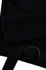 [ID] Logo Off-Shoulder Sweatshirt (Choker Set) (Black)