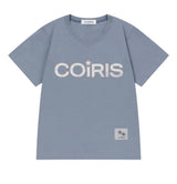 LAVEO DOT APPLIQUE LOGO COTTON HALF T (2COLOR) 