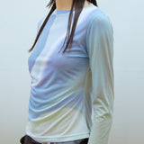 Asymmetric Ruched トップ(ブルー)