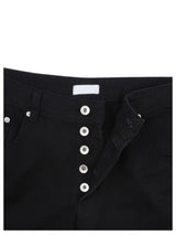 Pinter button fly curved cotton pants