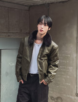 Kati Real Raccoon Fur Leather Jacket