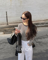 【MADE】Stripe Round Neck T-Shirt