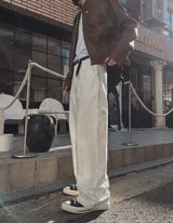メディアイレットコットンワイドパンツ