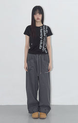 ベイウォッチ クロップTシャツ (BLACK) F25QB103