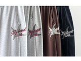 Rosé Star Embroidered String Wide Pants