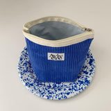 classic pouch_corduroy cobalt blue