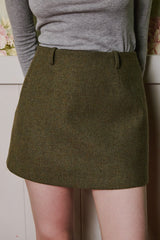 Mini Wool Skirt [Khaki]