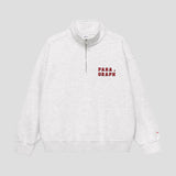 RED FONT QUARTER-ZIP SWEATSHIRT