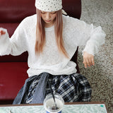 Net Raglan Knit Sleeve (white)