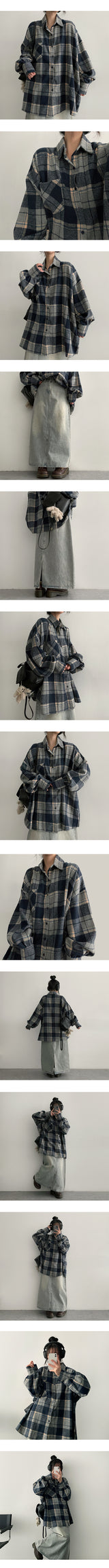 [High quality!] Lofe washing denim long skirt