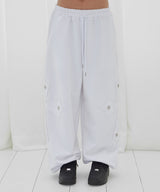 BIG CROSS EYELET SWEATPANTS (WHITE) F26QD980