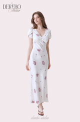 Florayu Flower V Long Dress