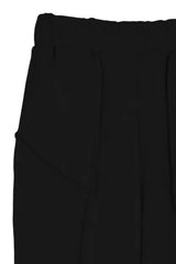 V　Cut　rib　half　pants