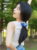 Wishmore ピッグインテステインシュシュ (女性の新しいかわいいニッチデザインのヘアタイ ヘアロープ ヘッドロープ シンプルなヘアアクセサリー)