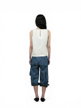 ORIENTAL SLEEVELESS BLOUSE (IVORY)