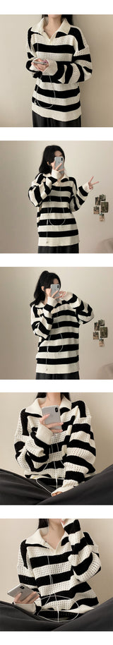Barting Punching Collar Danga Knitwear