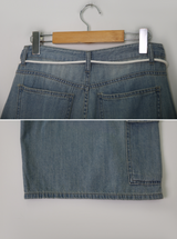 Cargo Bermuda Denim Pants + Strap Set